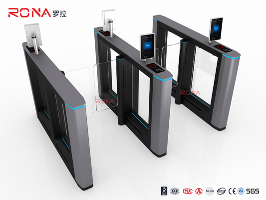 調理漆 アルミニウム アクセス コントロール スピード ゲート ターンスタイル DC サーボ モーター 10 ペア センサー