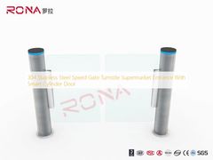 スマートなシリンダー ドアが付いている304ステンレス鋼の速度ゲートの回転木戸のスーパーマーケットの入口