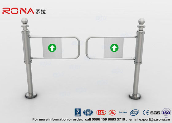 スーパーマーケットのための304のステンレス鋼の振動障壁のゲートの理性的なスライド式入力装置の回転木戸